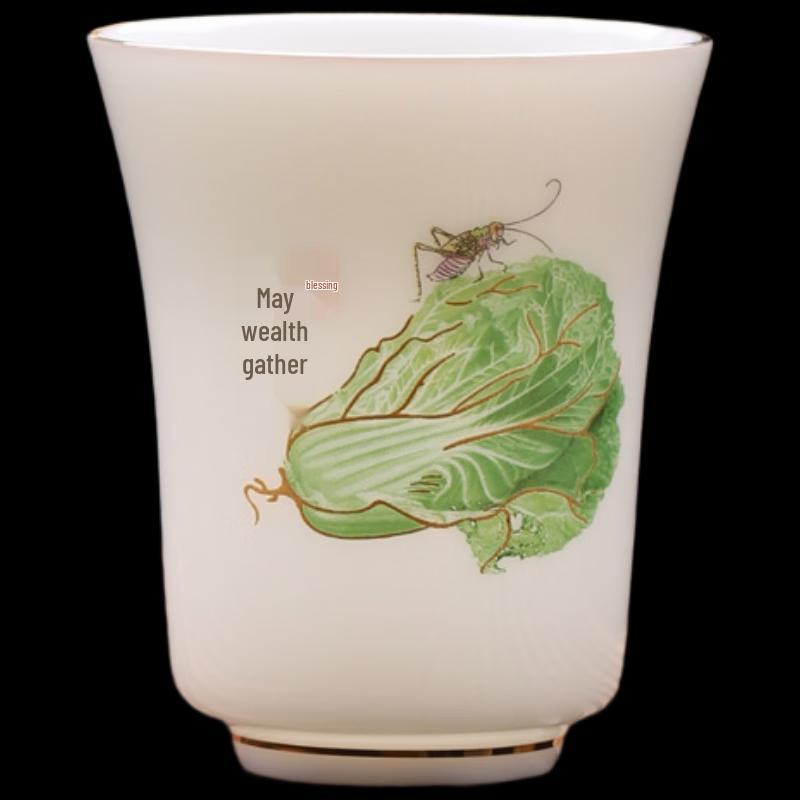 

ZISIZ Ceramic Magnolia Master Tea Cups, Set of 2