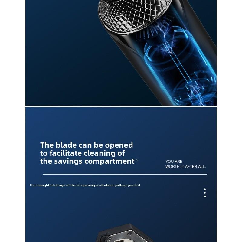 Electric Shaver with Intelligent High-power LCD Display, Rechargeable, Full-body Water-washable Beard Trimmer