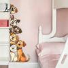 Creative Home Decoration Gifts Cute Cartoon Cats/Dogs Wall Stickers, Waterproof PVC Decals, Peel And Decorative Glass Door Decals Stick Murals