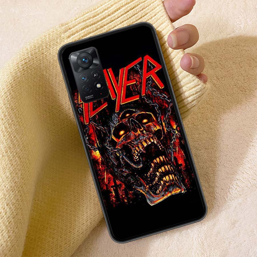 

Slayer Heavy Metal Rock Band Phone Case For Redmi Note 13 14 15 Pro Plus 12 13C 12C 15C 9 10 10C 9T 9C 9A TPU Soft Cover Clear C Redmi Note 15 Pro 5G