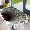 Realistic Tunnel Throw Blanket Non Slip Area Rug Washable Doormat 3D Pattern Floor Carpet For Living Room Hallway Decor