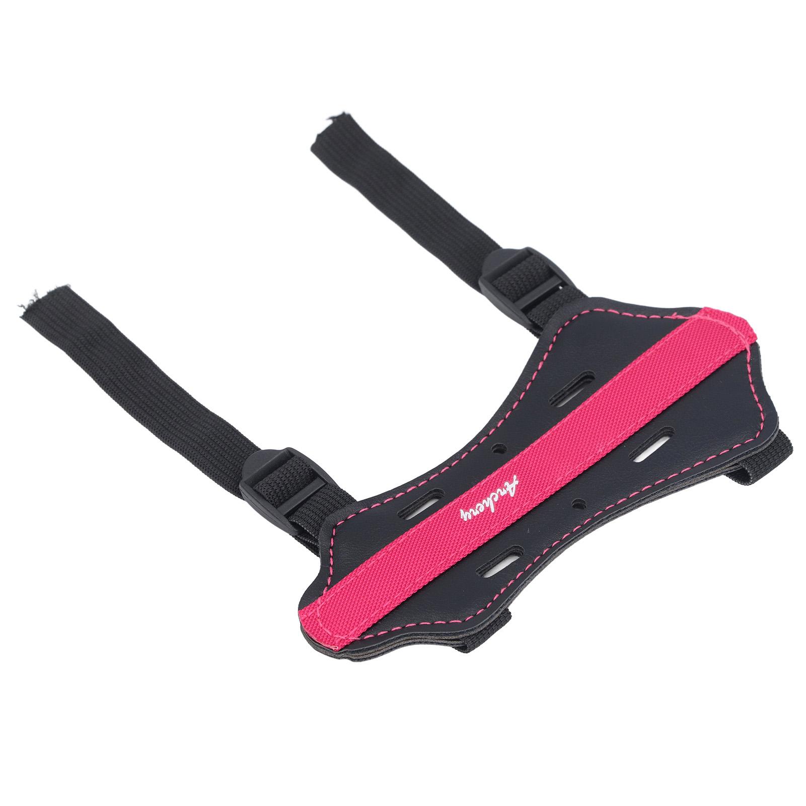 

Kids Archery Arm Guard PU Leather Adjustable Thickened Breathable Shooting Practice Bow Forearm Protector for Recurve Pink рожевий