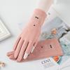 Bear Two-finger Sunscreen Gloves Women's Summer Non-slip Thin Cotton Sweat-absorbing Gloves Breathable Fashion Cycling Short Touch Screen