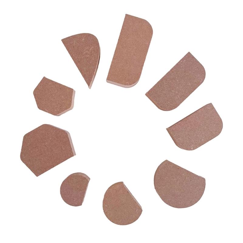9 Pezzi Strumento per Modellare in Ceramica Costruito con Pannello di Densità per Progetti di Artigianato Studi Casalinghi o Laboratori