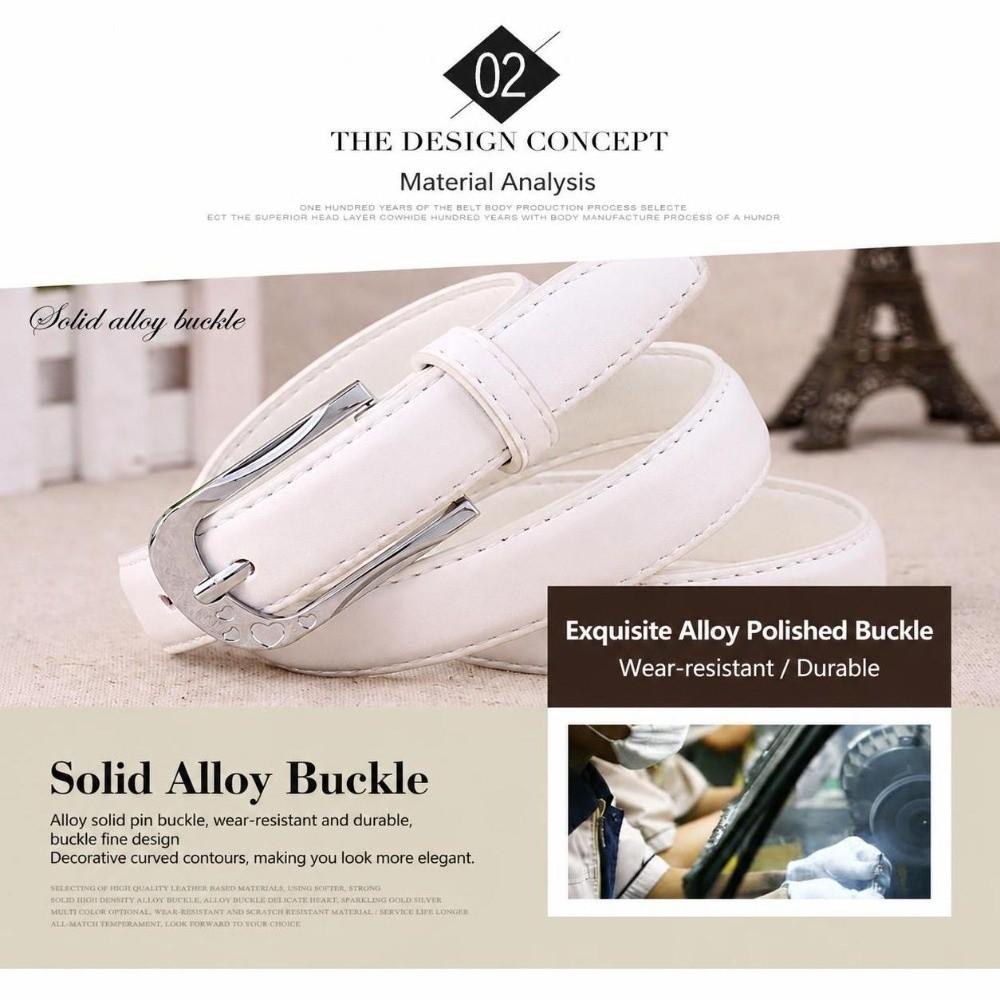 Alloy Buckle Faux Leather Belt Versatile Women Waist Belt Adjustable Waist Belt  For Women Ladies