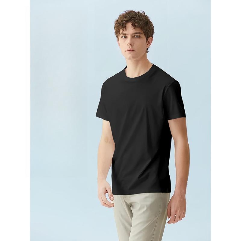 European Size Men'S White Russian Cyrillic Text Print T-Shirt - Black & Red Graphic Streetwear Tee, Regular Fit Crew Neck Short Sleeve, All-Season