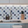 New Self-adhesive Peel and Stick Backsplash 9" X 9" Waterproof Wall Tile 3D Heat-resistant Wallpaper for Kitchen Bathroom