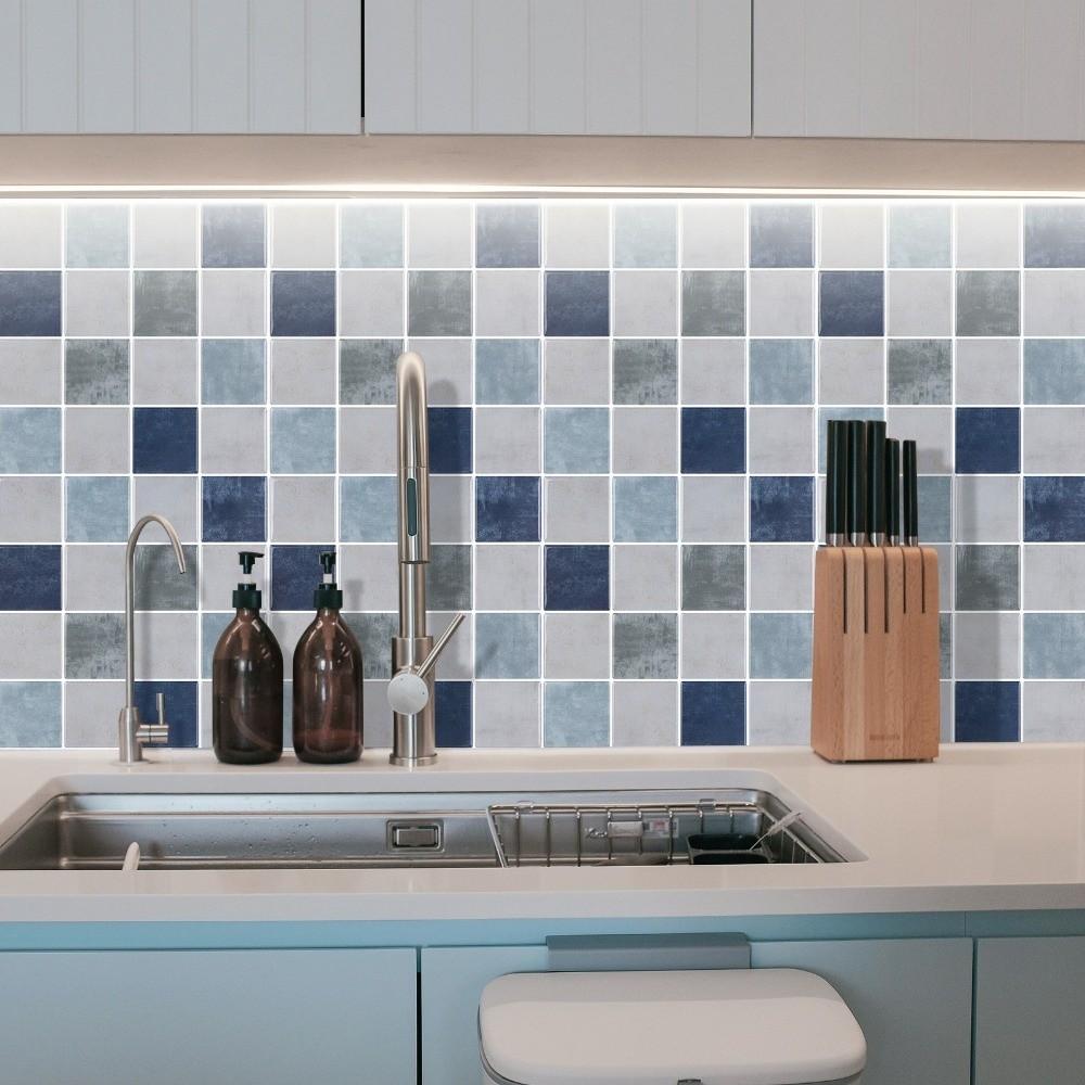 Self-adhesive Wallpaper Waterproof Wall Tile New Stick Tile  for Kitchen Bathroom