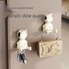 Cartoon Bear No-Drill Double Hook Tissue Holder