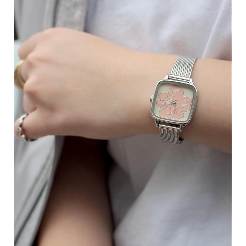 KOMONO Kate Cameo Royal Women's Watch Silver Blush 30mm Stainless Steel Analog Timepiece