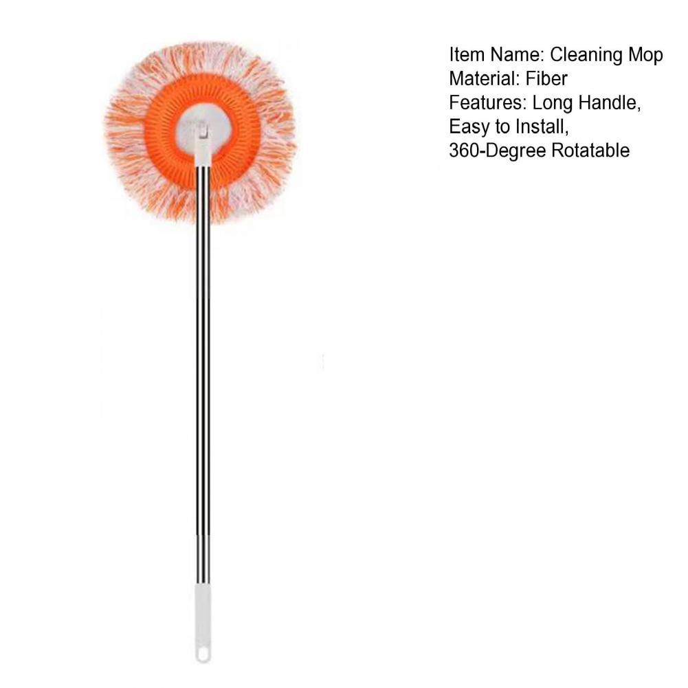 Cleaning Mop With Long Extended Handle Freely Retractable 360-degree Rotatable Adjustable Dry Wet Use Home Bathroom Cleaning Mop