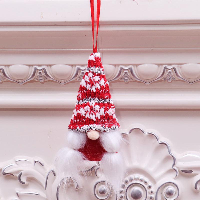 Christmas Festival Gnome Ornament: Faceless Old Man Fabric Pendant for Tree or Window