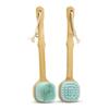 1Pc Silicone Brush Head Back Scrubber Shower Brush With Long Wooden Handle Dry Skin Exfoliating Body Massage Cleaning Tool