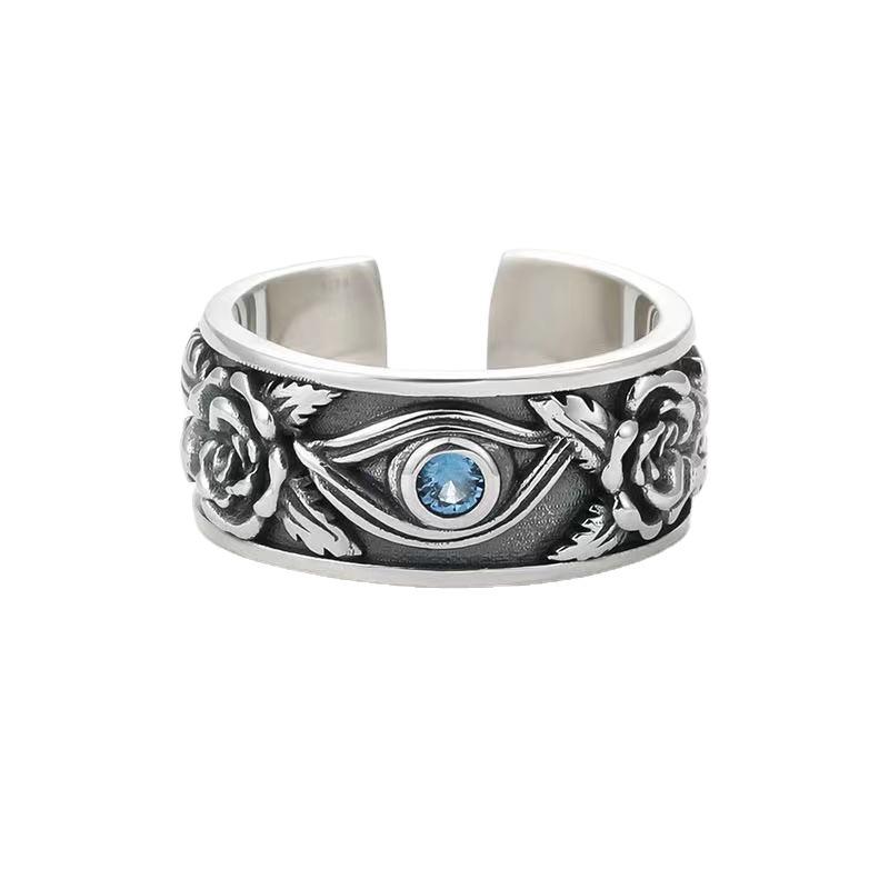 Men Hip Pop Eye of Horus Open Ring