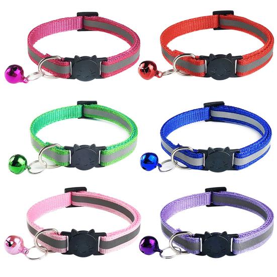 Reflective Puppy Dog Cat Adjustable Collar Release Buckle Neck Strap Pet Supply