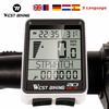 WEST BIKING 5 Sprachen Kabellos Wasserdicht Multifunktionaler Fahrradcomputer Cycling MTB Kilometerzähler Rennrad Stoppuhr Tachometer