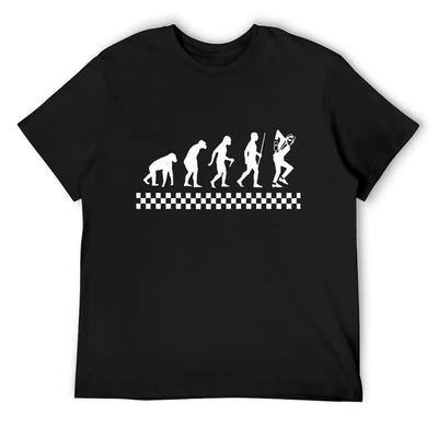 Evolution of ska schwarzes T-Shirt Luxus-T-Shirt personalisierte T-Shirts ästhetische Kleidung Herren T-Shirt