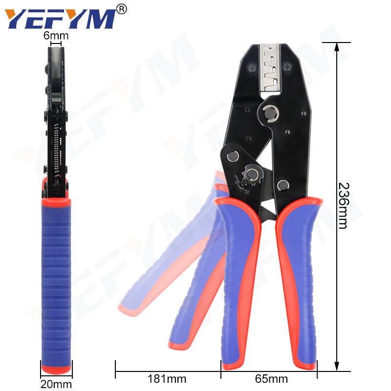 YEFYM U-Shaped Copper Terminal Ratchet Crimping Pliers