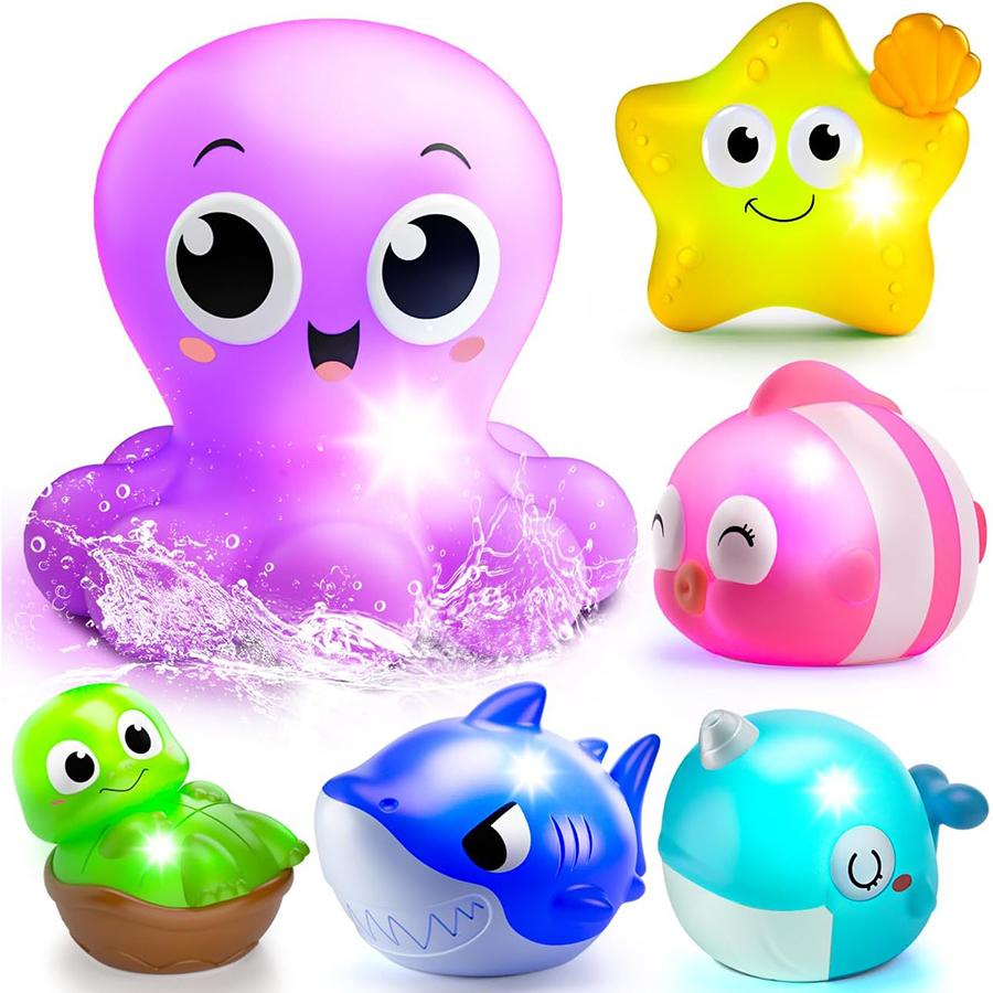 

Light Up Bath Toys for Toddlers Water-Activated Cars Toy Bathtub Toys for Kids Sensory Toys for Water Bathtub Pool Emergency Car