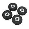 4PCS 1.9in Wheel Tires with 10 Holes Hub Uneven Gravel Pattern for SCX10 1 10 RC Car Models White