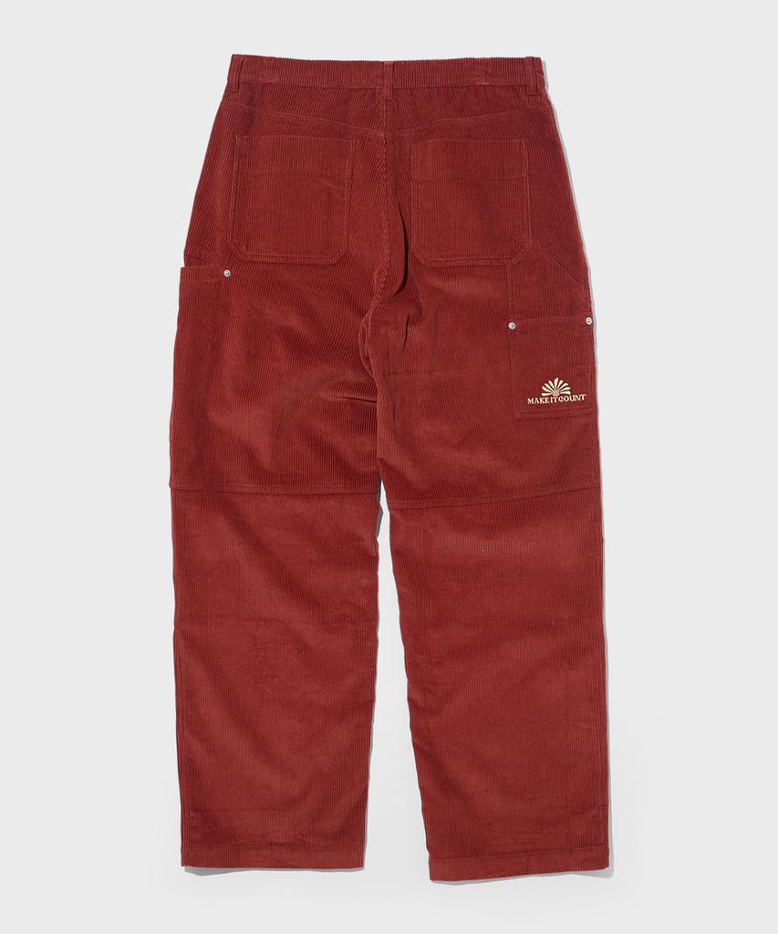 WMC Corduroy Rivet Work Pants_Brick