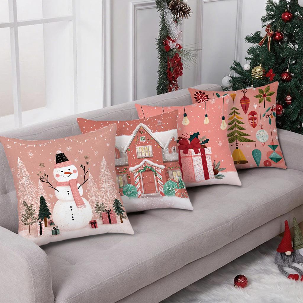 Christmas-Patterned Pillowcases for HomeSuitable for sofa car bedroom decorative cushion cover pillow cover
