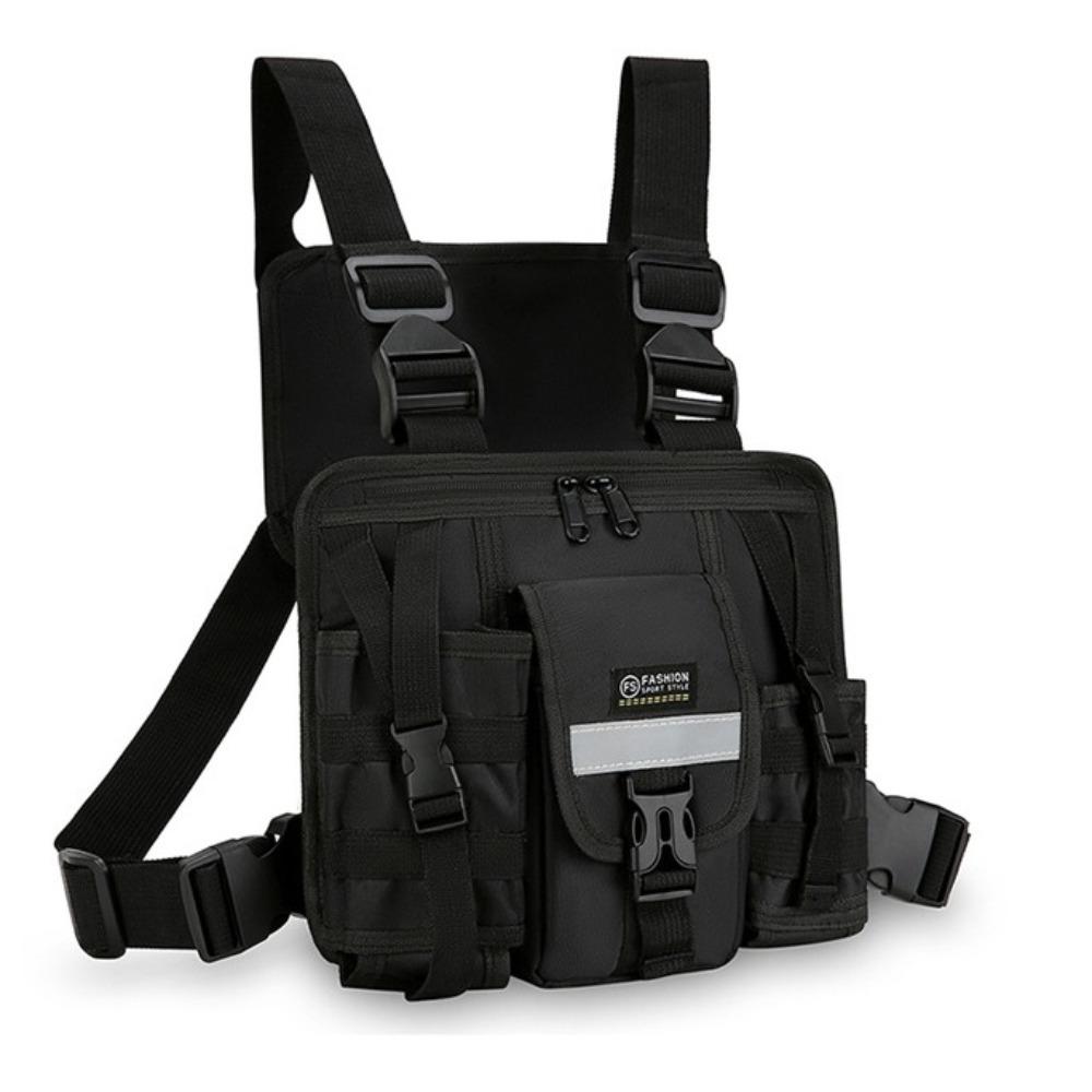 Multi-pocket Double Shoulder Chest Bag Waterproof Message Crossbody Pouch  Mountaineering