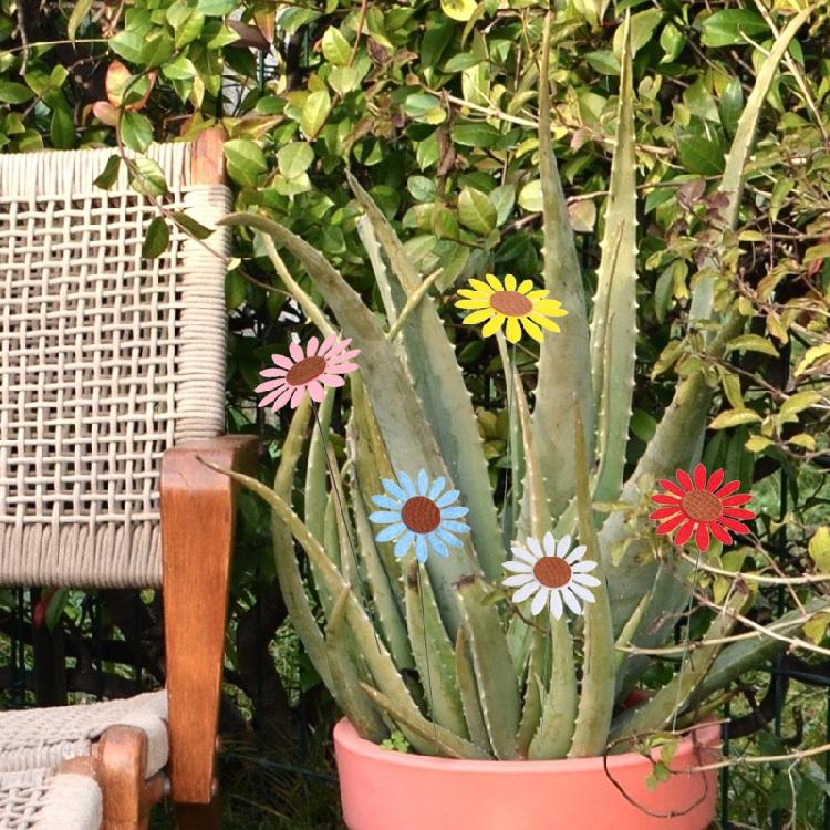 5 Pack Sunflower Windmill Pinwheel Garden Stake Wind Spinner Sculpture For Yard Art Garden Balcony Patio Lawn Decoration