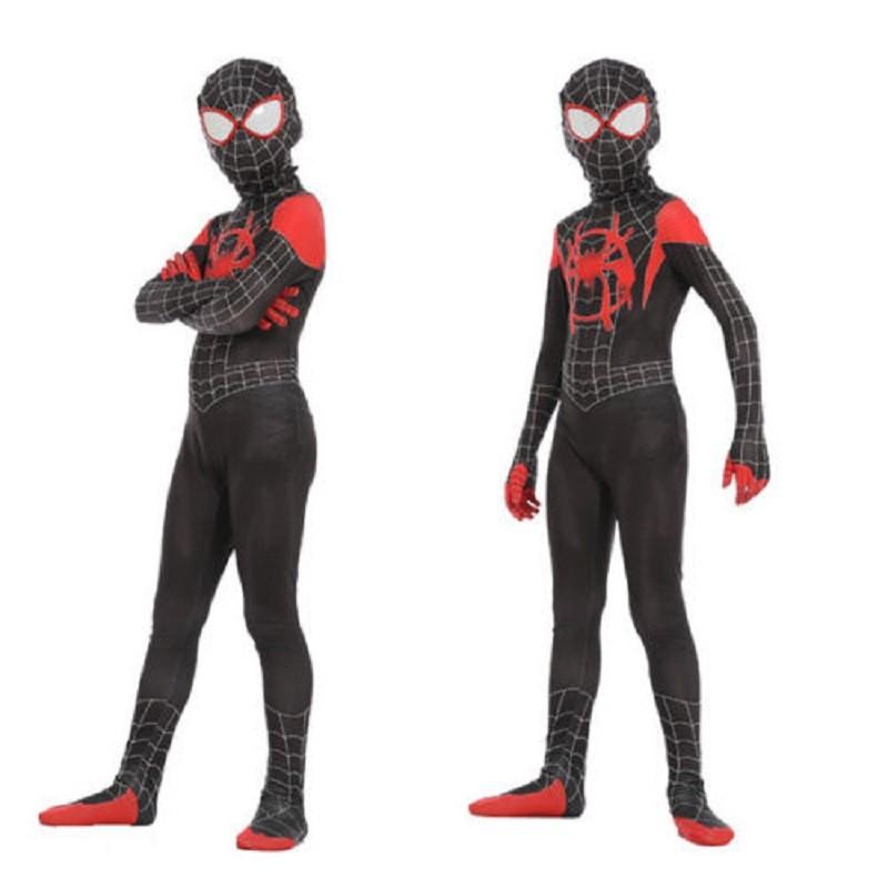 Spider Into The Spider-verse Lycra Spandex Kids Adult Costume With Exquisite Detail