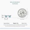 Avle Blue Butterfly Earrings: Versatile S925 Sterling Silver, Platinum-Plated