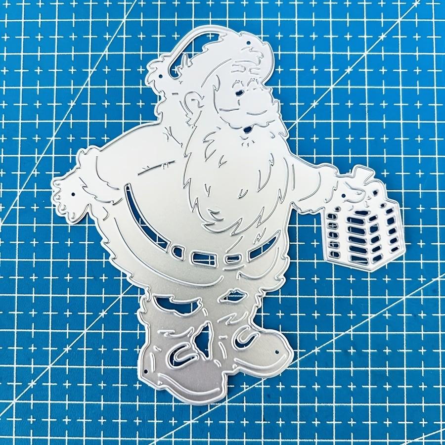 3 Stück Weihnachtselemente Stanzformen für Kartenherstellung, Weihnachten Weihnachtsmann Stanzformen, Weihnachten Schneemann Metall Stanzform, Scrapbooking Stanzformen