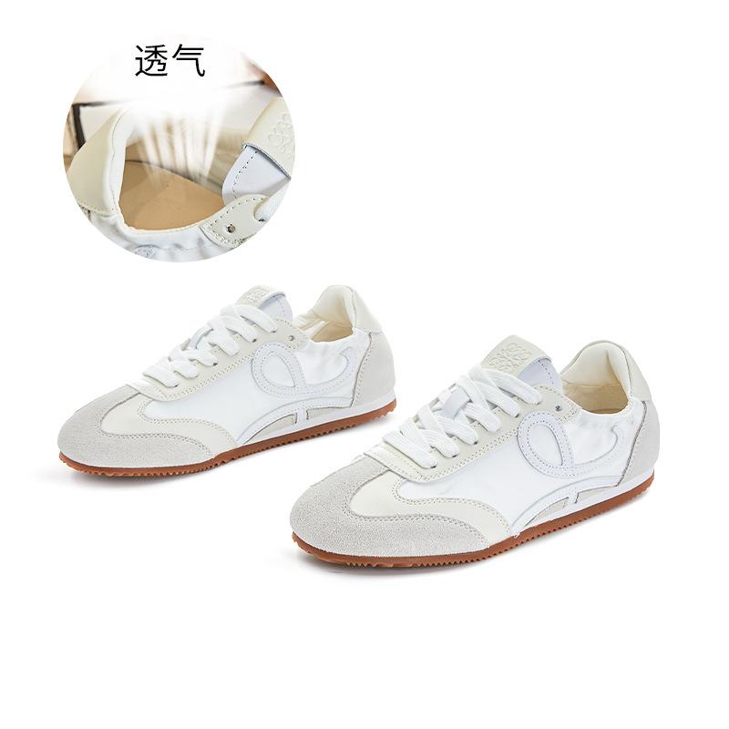 Leather Forrest Gump shoes women's spring new flat ballet shoes casual versatile German training shoes color matching women's shoes trend