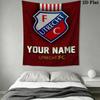 Custom Name FC Utrecht Wall Tapestry Aesthetic Wall Hanging Printed Fabric Blanket Decorative Tapestries for Bedroom Living Room Home Decor
