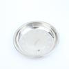 2Pcs Reusable Stainless Steel Dinner Plates Thickened Polished Round Shallow Dishes for Picnic Barbecue Use