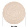 Set of 6 36cm/38cm Ramie Round Table Mat Braided Placemats Washable Non-Slip Kitchen Dining Tableware Bowl Pads Cup Coasters