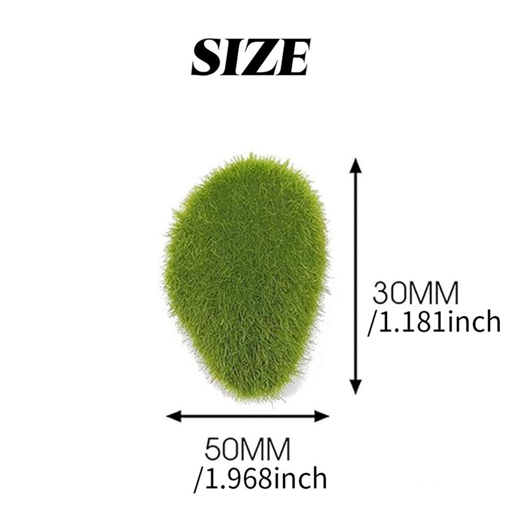 10pcs Green Crafting Fake Stone Simulation Plant DIY Garden Decoration Creative Crafts Artificial Moss Rocks