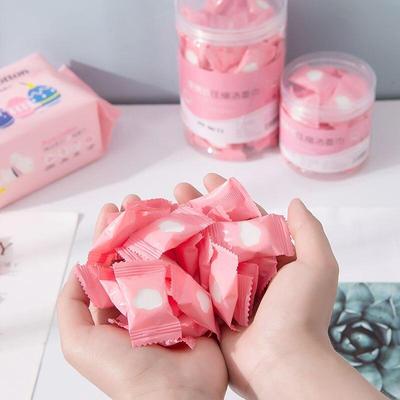 20/30pc Disposable Cotton Pads Portable Travel Compressed Face Towel Wet Wipe Washcloth Napkin Outdoor Moistened Tissues Make Up Tools