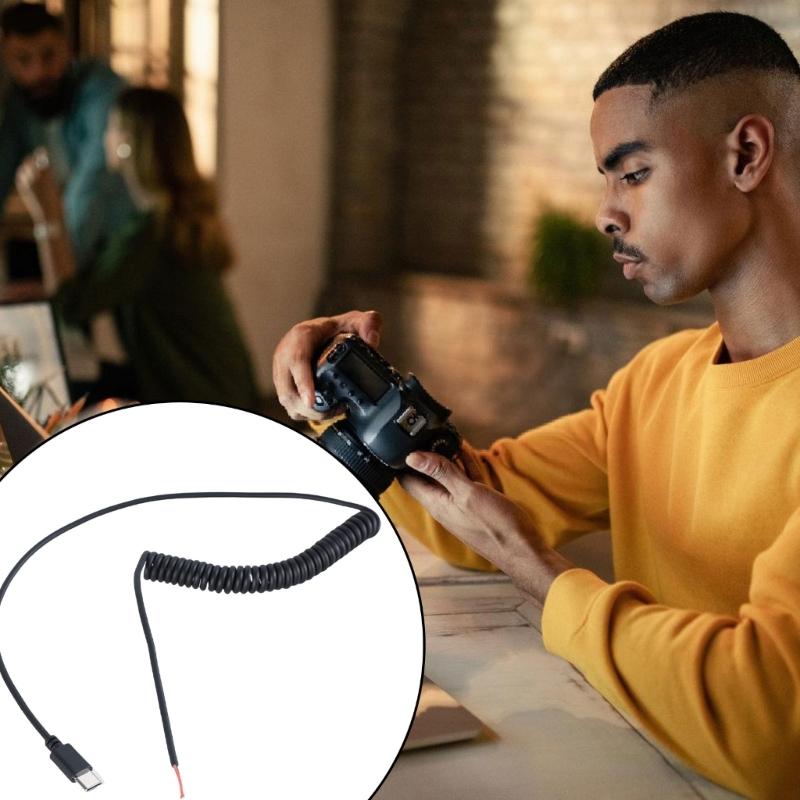 Flexible Type C Charging Cable With Bare Ends, 5V Power Cord USB C Male 2Pin Pigtail Cable For Electronics,USB Equipment