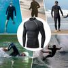 [Nesseo] Rash Guard Men's Long Sleeve Swimsuit High Neck Swimwear