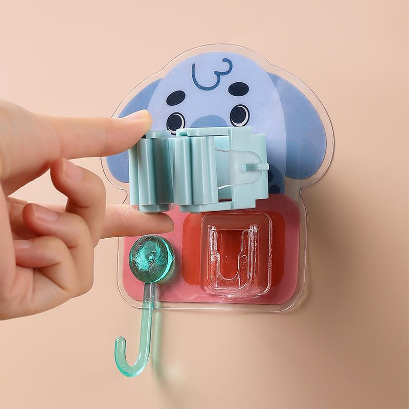 Creative Cartoon Non Punching Wall Mounted Mop Hook for Bathroom, Balcony