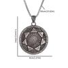 Sieben Engel Magischer Kreis Salomons Siegel Amulett Halskette Anhänger Herren Punk Retro Glücksbringer Schmuck