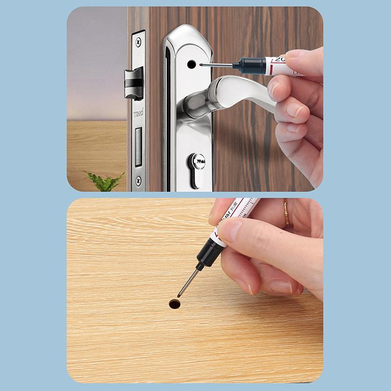 10ks/sada 20 mm Hluboký otvor s dlouhým hrotem Permanentní popisovače pro kovové perforační pero Vodotěsná koupelna Dřevoobráběcí dekorace