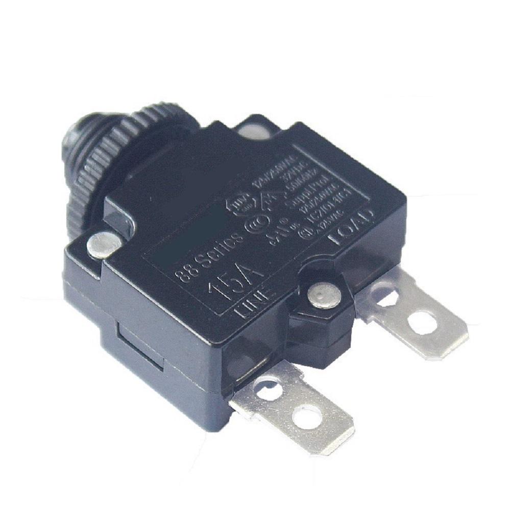 88 Series Thermal Overload Circuit Breaker 5A 10A 15A 20A 25A 30A Manual Reset for 250VAC 50VDC Industrial Use
