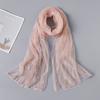 Soft Elegant Glitter Scarf Long Chiffon Women Hijab Breathable Lady's Shawl For Women