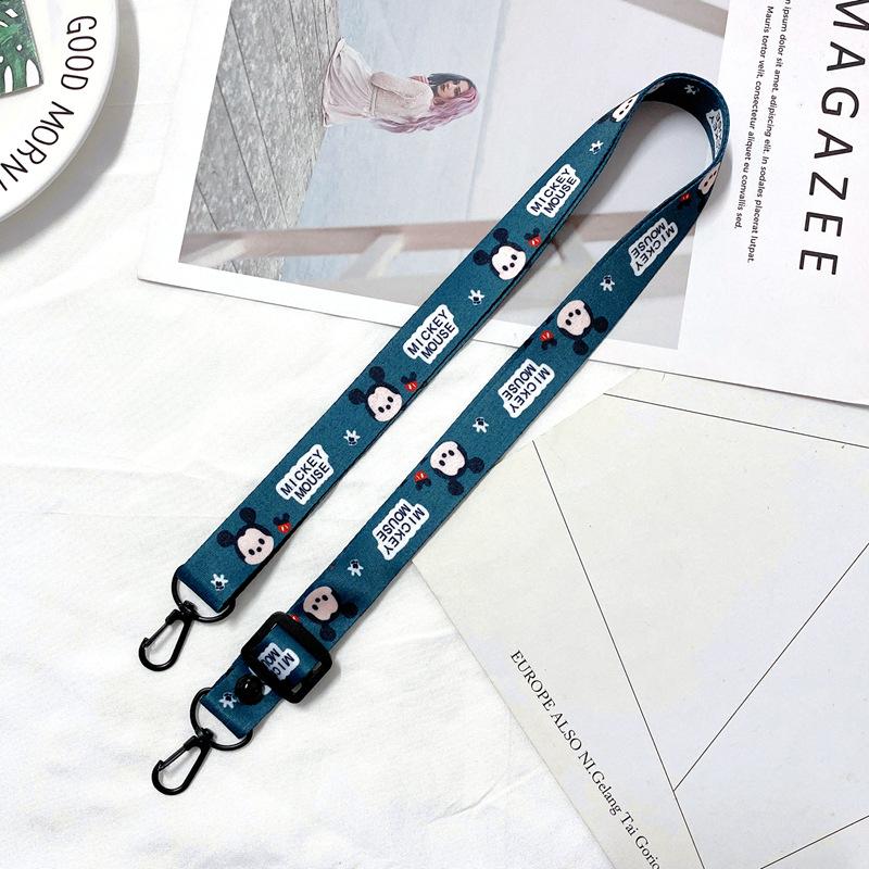Oblique Span Mobile Phone Lanyard Adjustable Cartoon Silicone Change Bag Lanyard Card Sleeve Record Label Lanyard Lanyard