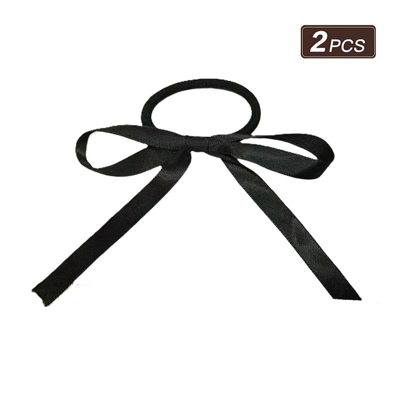 

2/5 шт. Женский стиль Модные и милые черные резинки для волос с бантом Подходят для ежедневного использования Рекомендуемый подарок Аксессуары для волос