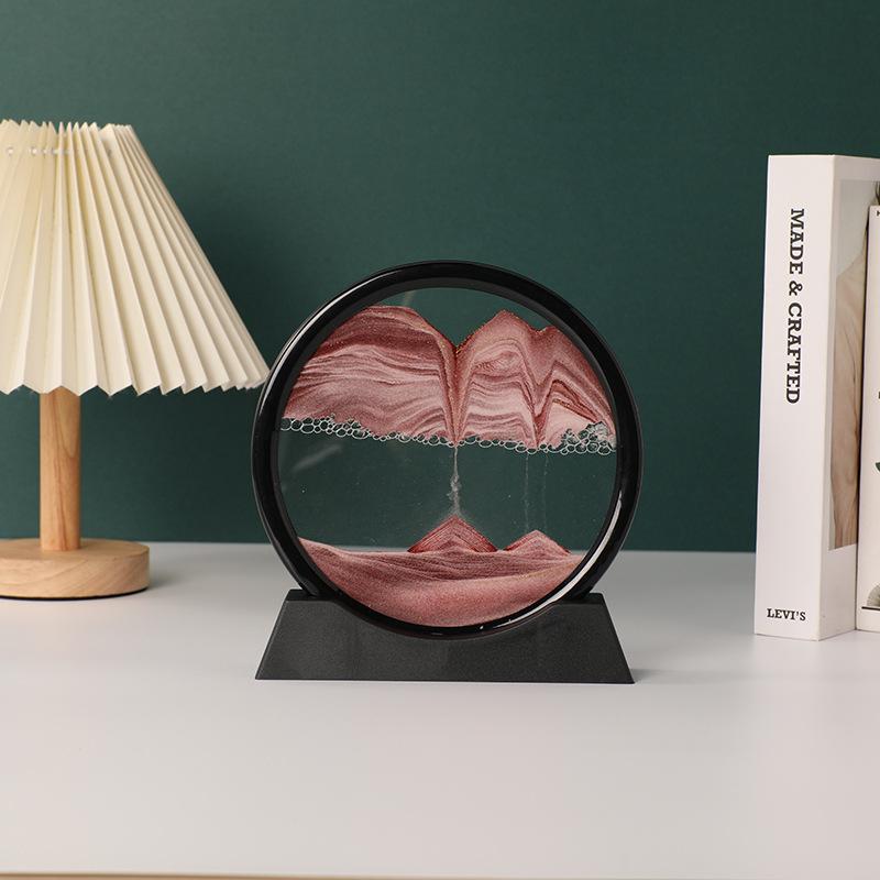 Sandscape Hareketli Kum Sanatı Çerçevesi Hızlı Kum 3D Dinamik Sıvı Kum Saati Kinetik Kum Boyama Akan Kum Ofis Ev Dekoru Hediyeler