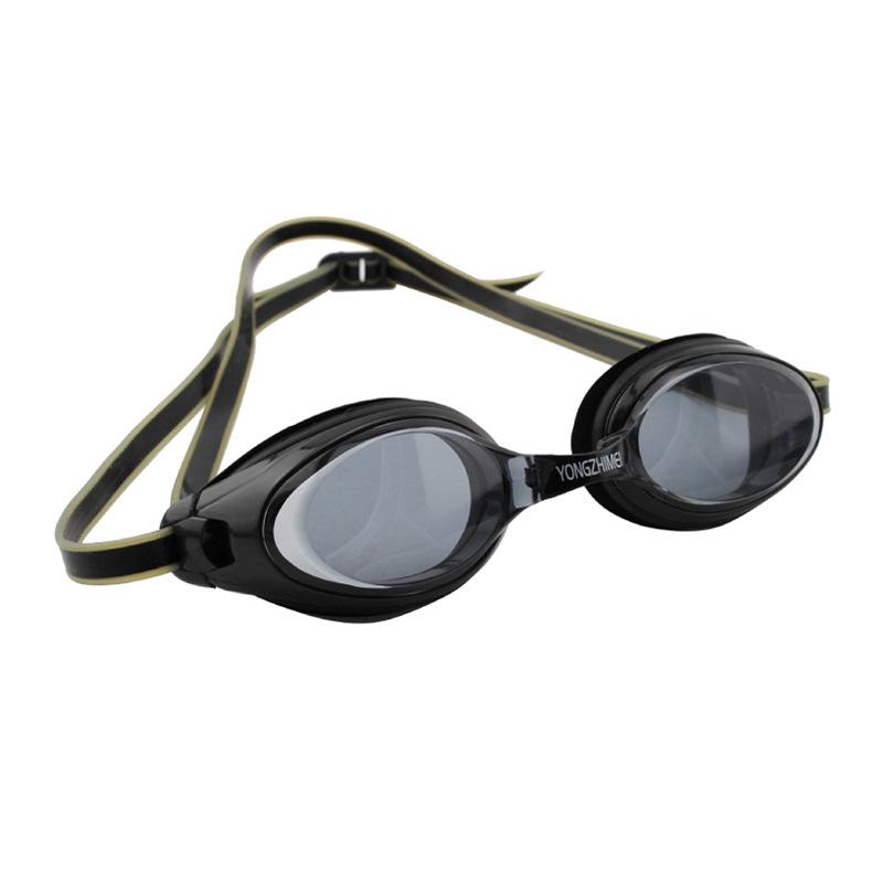 High-definition flat-lens swimming goggles Silicone waterproof swimming goggles Waterproof and anti-fog swimming goggles for both men and women чёрный