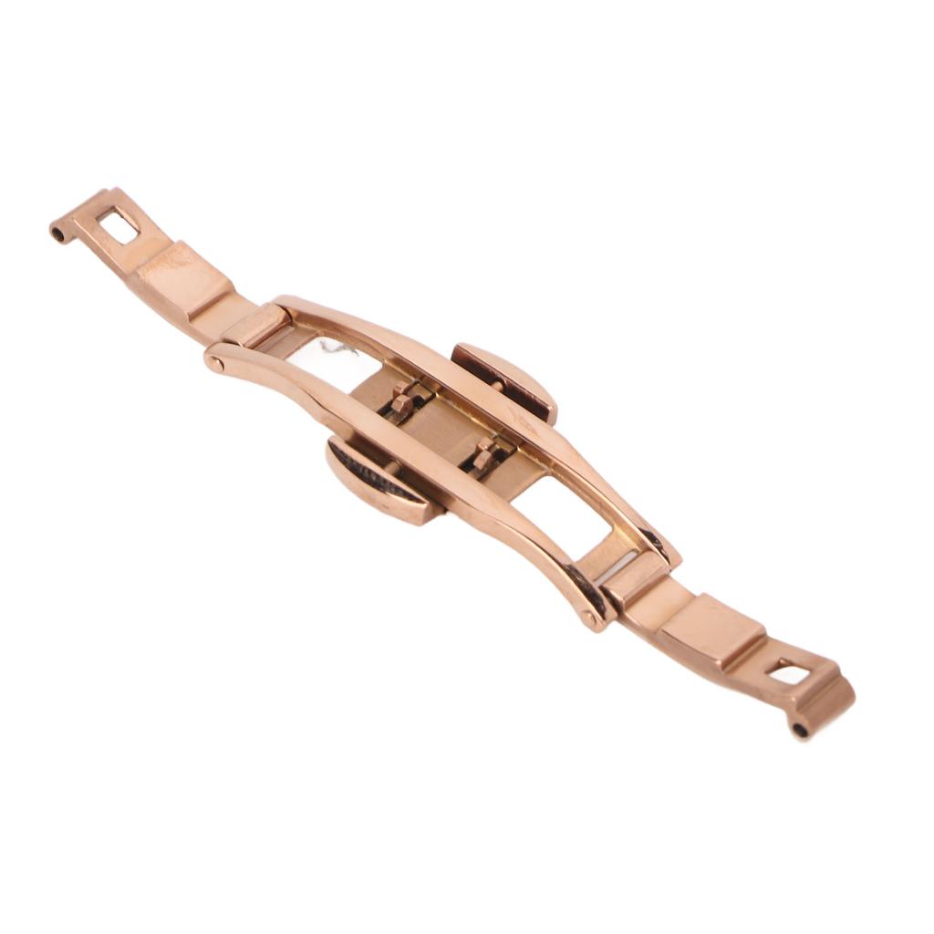 Butterfly Buckle Rose Gold Alloy Ceramic Tungsten Steel 5 X 15 Watch Deployment Clasp for
