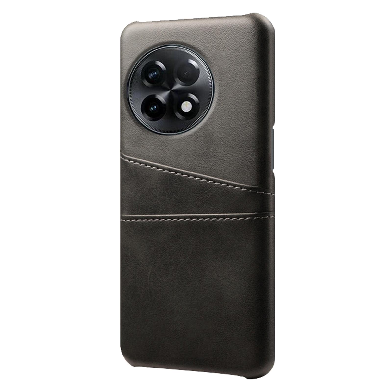 

Phone Case for OnePlus Ace 2 5G/11R 5G,PC+PU Leather Phone Cover Shell with 2 Card Slots Black
